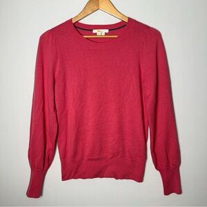 Boden Wool Cotton Blend Pullover Crewneck Sweater Long Sleeve Size 6 Solid Pink